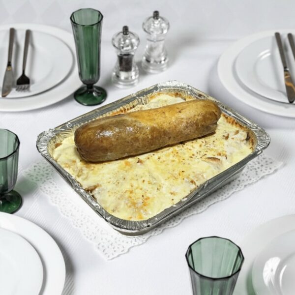 Рулет из свинины с фенхелем и яблоками с гарниром из картофельного гратена 2400 г